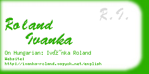 roland ivanka business card